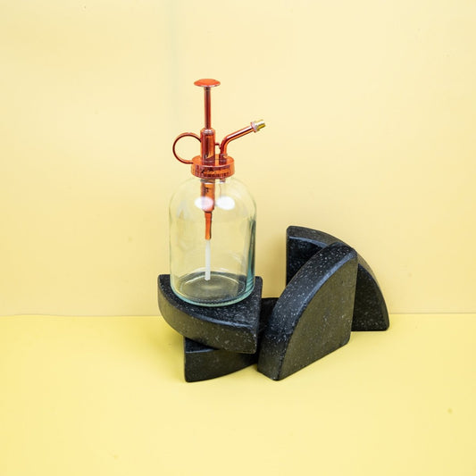 Sprühflasche Heede, klares Glas mit Kupfer-Sprühkopf – potflourri