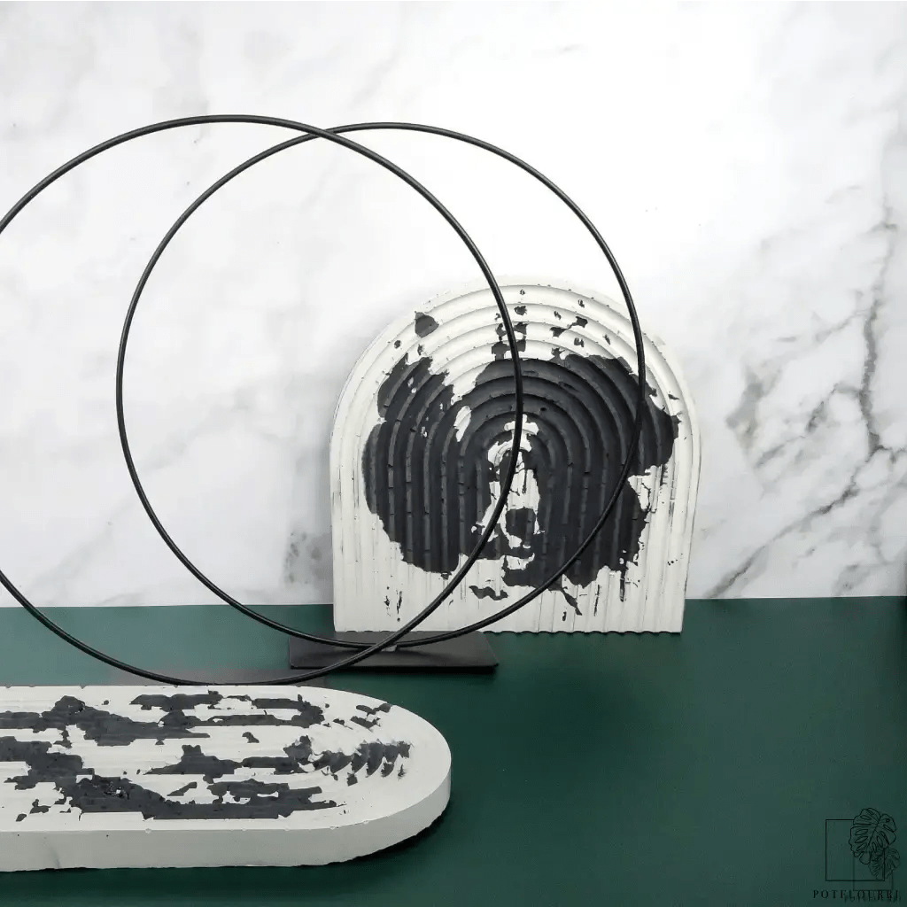 AIRPLANT HOLDER - RING BLACK - potflourri