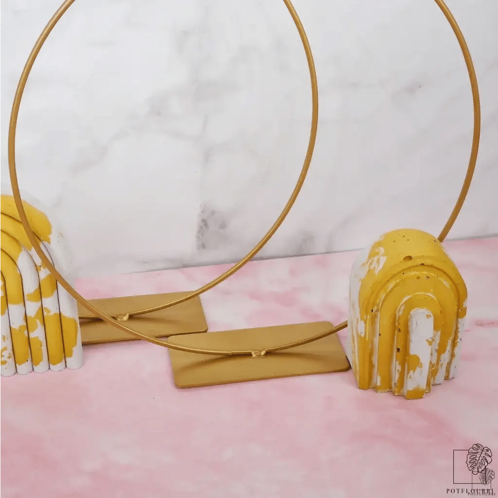 AIRPLANT HOLDER - RING GOLD - potflourri