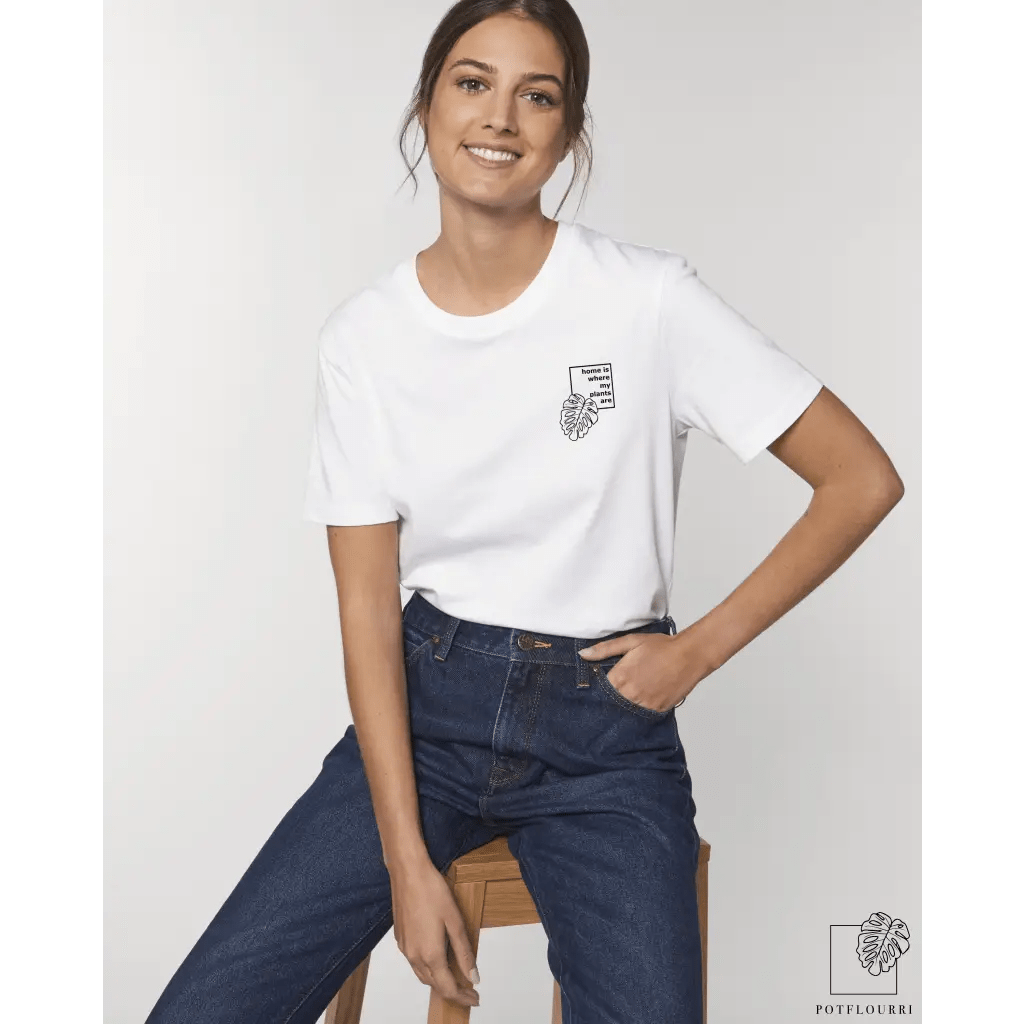 UNISEX MOTIV T-SHIRT HOME - WHITE - potflourri